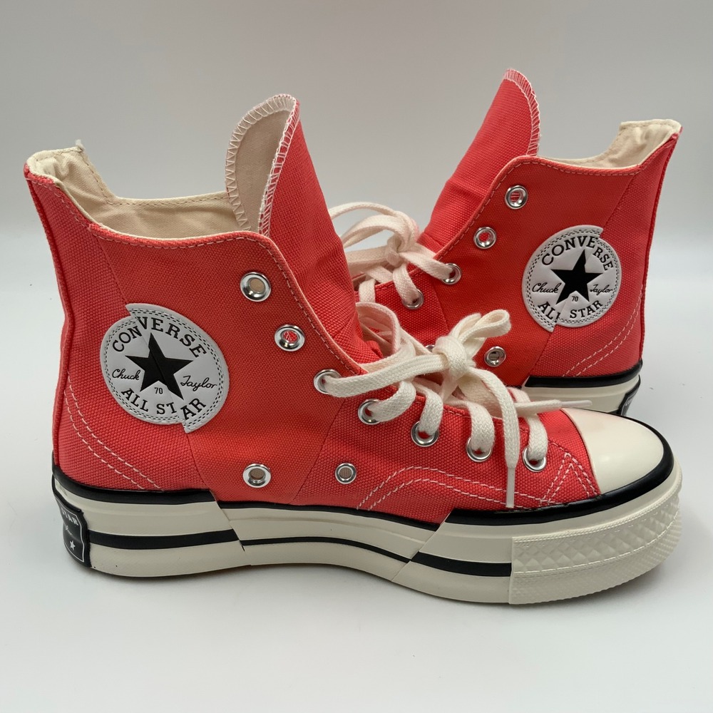 Converse Feng Chen Wang Chuck 70 2-in-1 Hi Orange Red Platform A07636C Womens 8